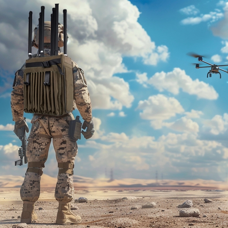 12 Band Anti Drone Backpack for FPV UAV C-Uas Defence Interceptor Anti-Drone Solution